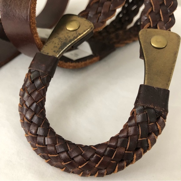 TOMMY BAHAMA Sz M Brown Leather Belt - Picture 10 of 14